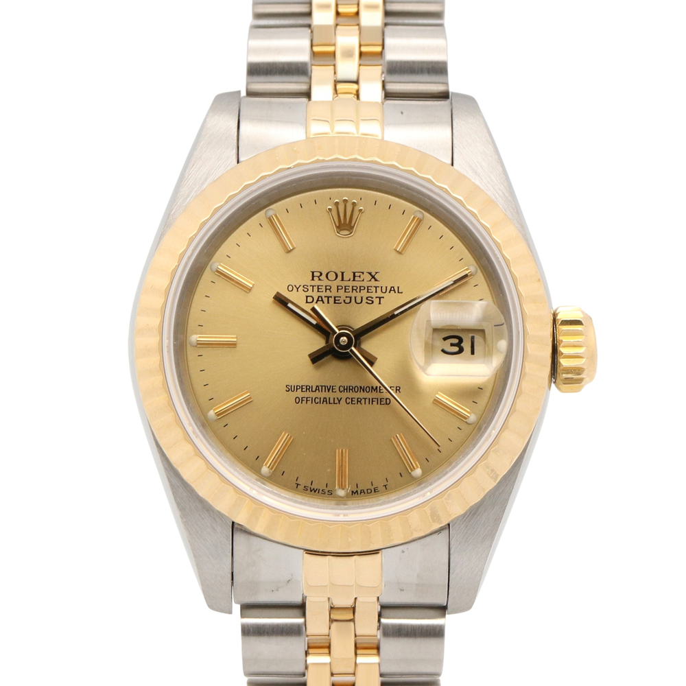 Rolex Datejust 98 Series Wristwatch, 18K (Yellow Gold) Stainless Steel, Ladie...